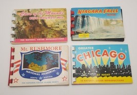 Vintage Souvenir Mini Photo Book Lot Chicago Mount Rushmore Niagara Fall... - $24.55