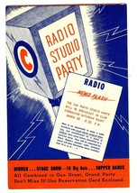 Chicago Athletic Association Radio Studio Party 1936 Chicago Illinois Cubs Logo - £117.33 GBP