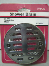 Lasco 03-1233 Shower Drain,3-1/2&quot; Stainless Steel,2&quot; IPS Female Pipe Thread-On - £6.15 GBP