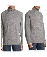 George Men&#39;s Grey Half Zip Sweater Fleece Casual Comfortable Size Small - $16.70