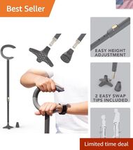 Michael Graves Lightweight Adjustable C Grip Walking Cane for Stylish Su... - $93.91