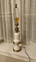 Vintage Frederick Cooper Brass  porcelain table lamp - £71.05 GBP