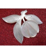 Vintage Mother of Pearl Flower Pin; Handmade Costume Jewelry, Indonesia ... - $18.95