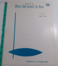 When God Seems so near  sheet music by william gaither 1966 paperback good - $5.94