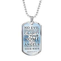 Express Your Love Gifts Guardian Angel Protects Always Necklace Engraved 18k Gol - £55.35 GBP