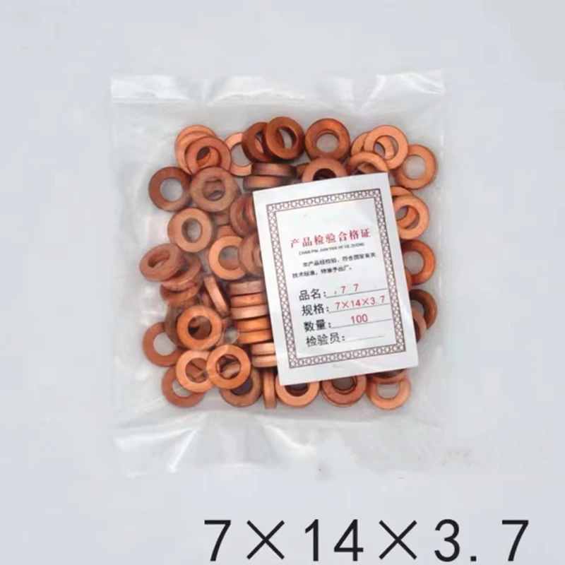 100PCS for Delphi 7143.7  Common Rail Pump Oil Head Copper Seal Washer Repair To - $104.55