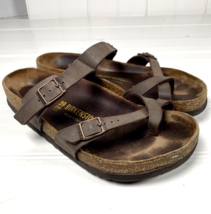 Birkenstock Mayari Brown Leather Toe Loop Slide Sandal Womens US 8.5 - $29.95