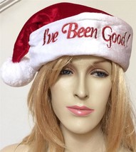 Christmas Santa Claus Hat I&#39;VE BEEN GOOD Adult LARGE Xmas Monogram Unise... - £13.10 GBP