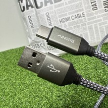 Lot of 2 x 2 Packs Ainope &quot;USB C&quot; - &quot;USB 2.0&quot; (USB A) Nylon Braided Cable 6.6 Ft - £15.17 GBP