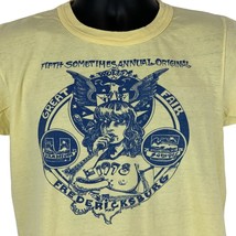 Uranium Savages Band Concert Vintage 70s T Shirt Medium Austin Texas Mens Yellow - £356.87 GBP