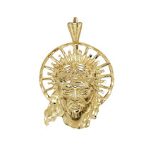 Authenticity Guarantee 
14K Yellow Gold Jesus Head Pendant - £481.42 GBP