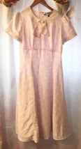Lovely Pale Pink Polka Dot Hell Bunny Vixen Retro Dress Size M Exc PO - £35.92 GBP