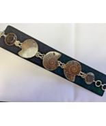 Sterling Silver Snail Shell Bracelet 62.71g Fine Jewelry 9&quot; Topaz Color ... - £158.03 GBP