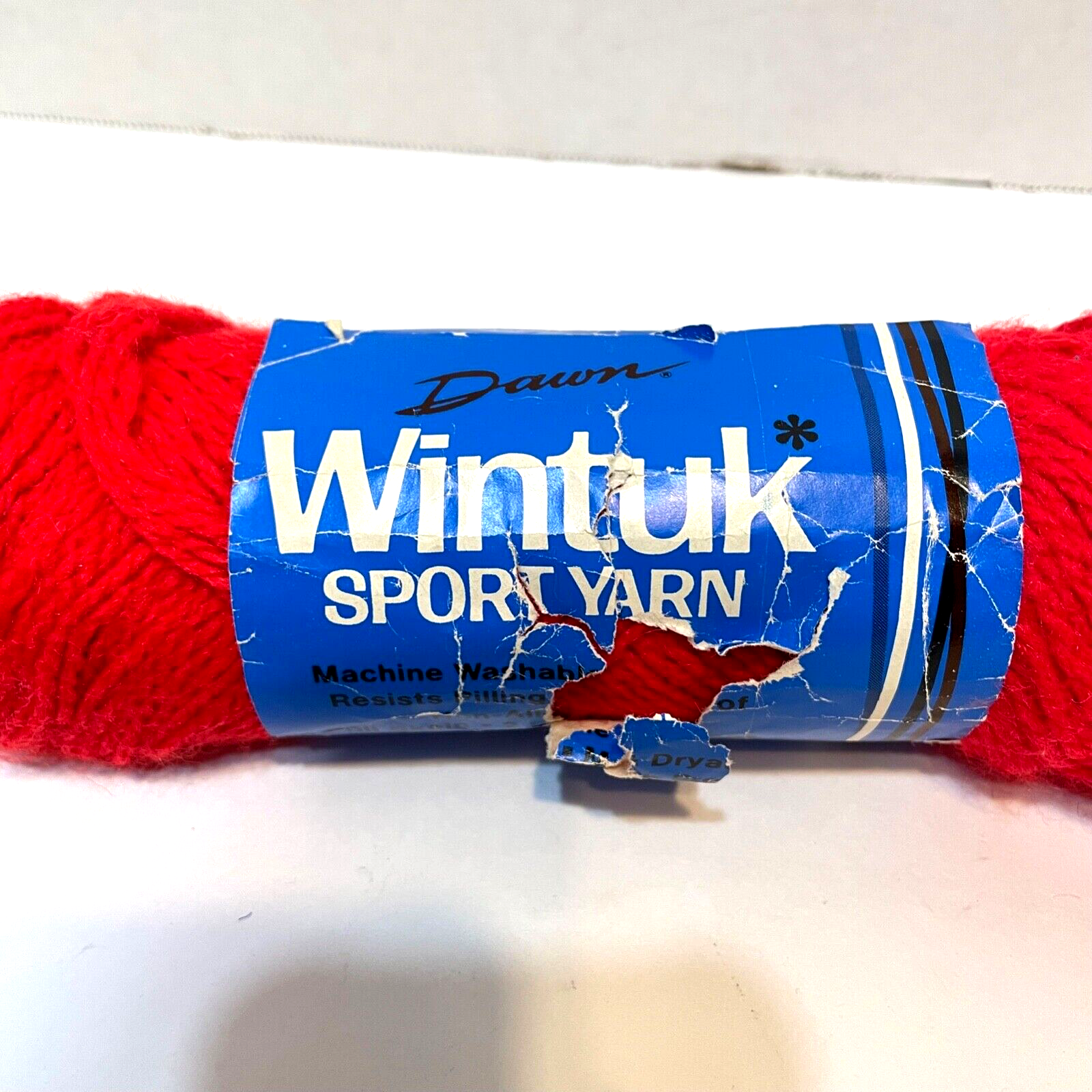 Vintage American Thread Dawn Wintuk Sport Yarn Skeen 15 Flame WN5 - $10.62