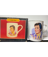 1985 Elvis Presley &quot;The Elvis Collection&quot; Porcelain Teddy Bear Mug W/ Go... - $17.75