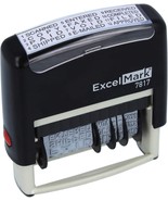 ExcelMark 12 Phrase Self-Inking Date Stamp - 2&quot; x 1/4&quot; Impression - Blac... - $490.65 MXN
