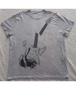 John Varvatos Star USA Men's Stone Wash Gray Broken Guitar Graphic T-Shirt XXL - $693.69 MXN