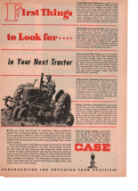 1940&#39;s first things to look for  Case Tractor  print ad 1Pa - $17.10