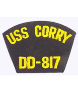 MILITARY PATCH  US NAVY USS CORRY DD-817 Sew On NEW 4 1/2&quot; W x 3&quot;T - £2.70 GBP