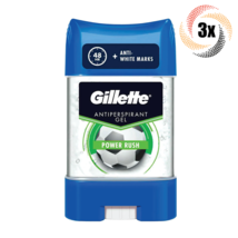 3x Sticks Gillette Power Rush Antiperspirant Gel Deodorant | 70ml 48H Protection - £15.44 GBP