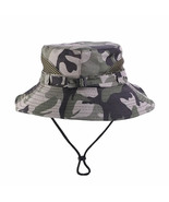 Kid&#39;s Army Green Camouflage Bucket Sun Protection Hat - £9.71 GBP