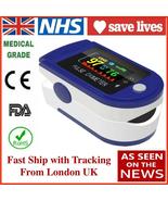 Finger Pulse Oximeter Blood Oxygen Saturation Monitor Heart Rate Sport Exercise  - £18.37 GBP