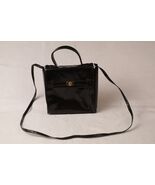 Frenchy Of California Black Leather Crossbody Bag With Gold Hardware Vin... - €12,07 EUR