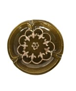Vintage green &amp; cream colored art pottery ashtray made in Italy - $24.99