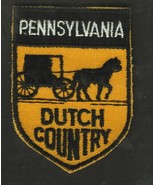 VINTAGE PENNSYLVANIA DUTCH COUNTRY EMBROIDERED CLOTH SOUVENIR TRAVEL PATCH - $94.24 MXN