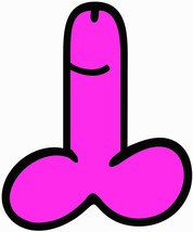 Pink Penis Vinyl Window Sticker 15x12cm LGBT hen doo sexy willy nob humo... - $5.62