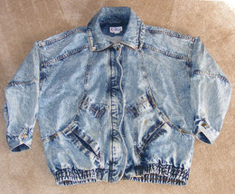 Denim Acid Wash Jacket Size Large Vintage - $30.00