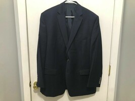 The Fashion Post C. W. Denbars Wool Blazer Men&#39;s SZ 44R Navy Blue EUC - £13.15 GBP