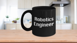 Robotic Engineer Mug Black Coffee Cup Funny Gift for Dad, Boss, Rocket Science - £17.49 GBP+