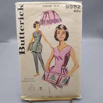 Vintage Sewing PATTERN Butterick 9982, Misses Cross Stitched Aprons 1960... - $18.39