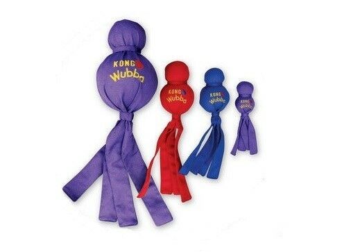 Dog Toy Wubbas Tough Durable Tennis Ball With Tails Assorted Colors Choose Size