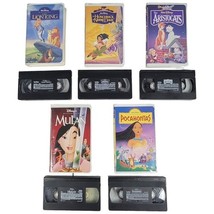 Disney VHS Lot of 5 - Mulan, Pocahontas, Lion King &amp; More - $9.50