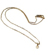 ACCENTS BY HALLMARK CARDS Vintage Gold Tone Pearl Pendant Necklace - £3.49 GBP