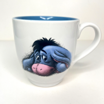 Eeyore 16oz Large Coffee Mug Disney Winnie the Pooh White Blue Ceramic Tea Cup - £14.00 GBP