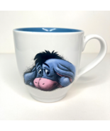 Eeyore 16oz Large Coffee Mug Disney Winnie the Pooh White Blue Ceramic T... - £14.01 GBP