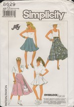 Simplicity 8629 Jiffy Circle Skirt Mini or Calf Length Pattern Choose Size Uncut - £11.35 GBP