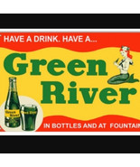 Green River lime soda faux vintage ad heavy aluminum metal sign - £71.23 GBP