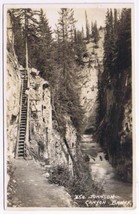 Alberta Postcard RPPC Banff Johnson Canyon Byron Harmon Photo - £3.88 GBP