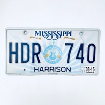 2016 United States Mississippi Harrison County Passenger License Plate HDR 740 - £14.00 GBP