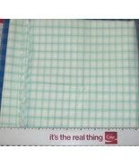 GREEN YELLOW PLAID on WHITE Cotton Quilting Fabric 59&quot; wide x 39&quot; long - $6.99