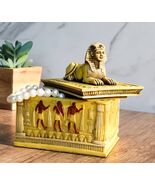 Egyptian Guardian Sphinx Decorative Rectangular Box in Sandstone Finish ... - $456.77 MXN
