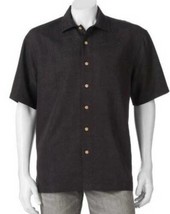 Mens Shirt Batik Bay Button Down Short Sleeve Black Sport $50 NEW-size S - £15.64 GBP