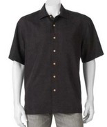 Mens Shirt Batik Bay Button Down Short Sleeve Black Sport $50 NEW-size S - £14.99 GBP