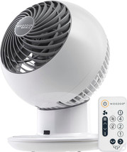 WOOZOO - Compact Globe Oscillating Fan w/ Remote - 5 Speed - White - £66.04 GBP