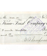 1912 Kineo Trust Company Bank Check E.A. Sampson Dover Maine Signed 998 ... - $370.74 MXN 1912 Kineo Trust Company Bank Check E.A. Sampson Dover Maine Signed 998 ... - $370.74 MXN