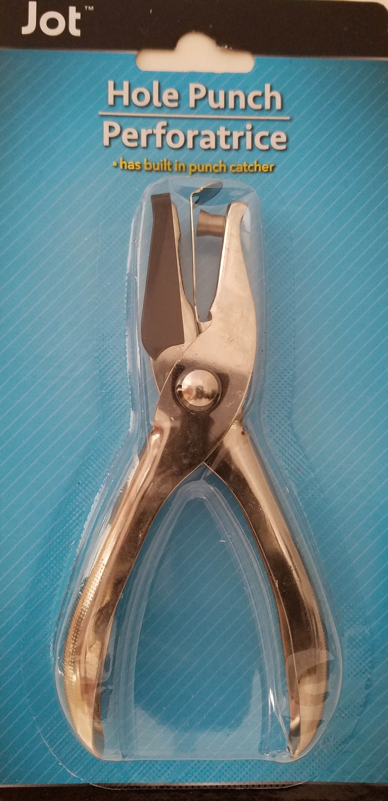 Paper Single Hole Punch Round 1/4&quot; Hand Punch w Catcher - $2.96